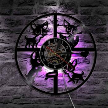 TimeTail Chihuahua: Reloj y Grabador con Luces Nocturnas