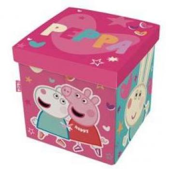 Pouf de rangement Peppa Pig 30x30x30cm