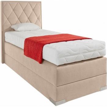 Schlafkomfort Boxspringbett von Westfalia – Dunkelbeige, 60 °C waschbar