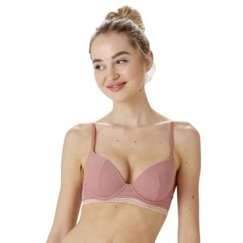 Dusty Rose Ribbed Underwire T‑Shirt Bra – Size 36DD