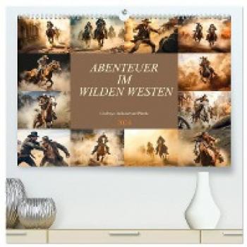 Abenteuer im Wilden Westen (hochwertiger Premium Wandkalender 2024 DIN A2 quer) Kunstdruck in Hochglanz