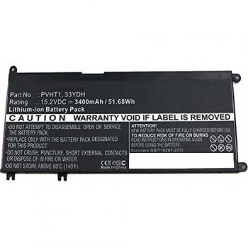 CoreParts Laptop-Batterie Lithium-Ionen 3400 mAh 51.7 Wh (3400 mAh), Notebook Akku, Schwarz