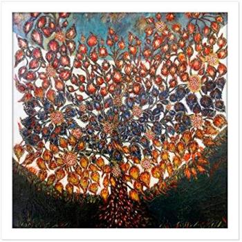 Artery8 Collection: Senlis Tree of Life – 16x16 White Frame