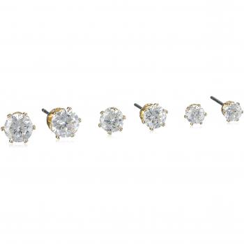 Anne Klein 3‑Zirkonia Goldton Ohrstecker