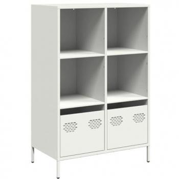 Buffet haut en acier 68x39x103,5 cm blanc