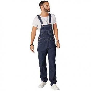 Blue Washed Denim Bibs for Men