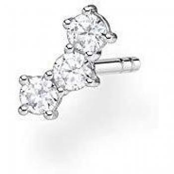 THOMAS SABO Silver Three Stone Single Ear Stud
