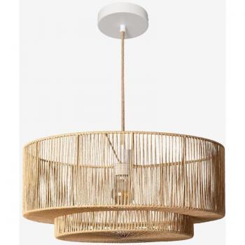 Coline Luz Rattan: Lámpara colgante 50 cm