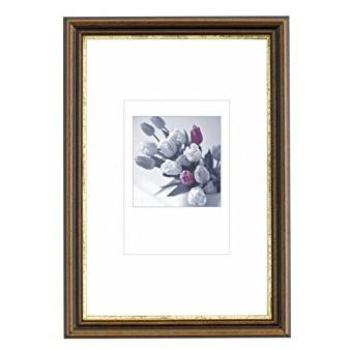 Effect Nussbrauner Holzbilderrahmen 694799 – 15 × 20 cm, goldbeschriftet