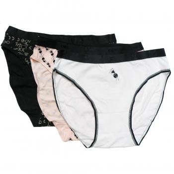 Dim Les Pockets Braguita de Algodón Estampado para Mujer, Azul 6od