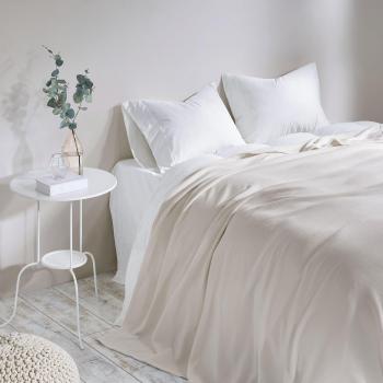 SCM Brand Micro Fleece Throw Blanket in a New Light But Warm Design, Featuring Soft Fluffy Micro Velour Material, Available in Taupe, Measures 200 x 220 cm