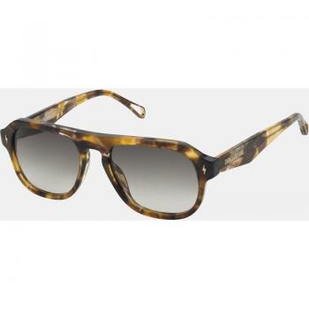 Gafas de sol de acetato havana con degradado verde claro