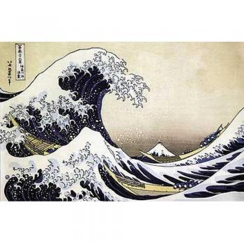 Puzzle aus Naturholz: Hokusai „Die Welle“, 80 Teile – Michele Wilson