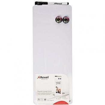 Mini Pizarra Magnética Alargada Nobo 140x360 mm, Blanco