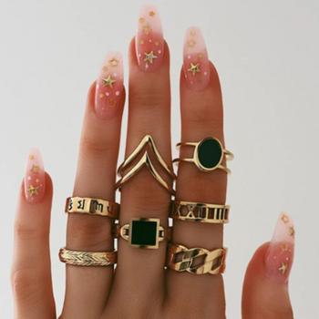 Geometrische Bohemian Knöchel Ringe Set für Frauen und Mädchen, 13-teiliges Metall Schmuck