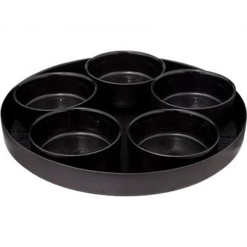 Set aperitivo moderno 6 pezzi nero