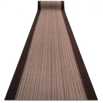 Alfombra de Pasillo Antideslizante Carnaby Marrón 100x250 cm con Refuerzo de Goma