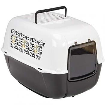 Arenero Ferplast para Gatos Negro y Dorado
