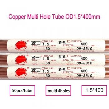 EDM Ziyang Copper Electrode Tube OD1.5*400mm 4 Holes for EDM