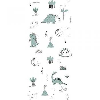 Muselina Bambú 120x120cm Dinos Blanco