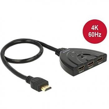 DELOCK HDMI UHD Switch 3 x HDMI in > 1 x HDMI out 4K with integrated c