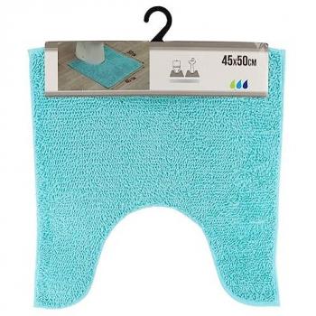 Tapis WC contour en polyester Vert d'eau 45 x 50 cm