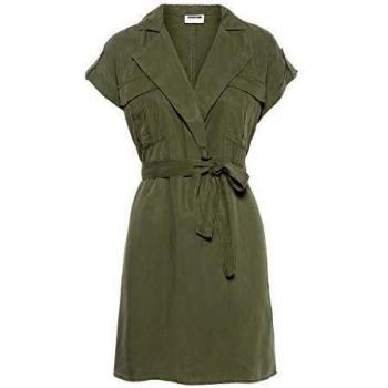 Robe courte Noisy May NMVERA Kaki ceinturée