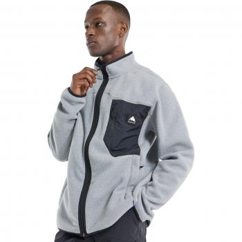 Felpa con Zip Burton Cinder Gray Heather M