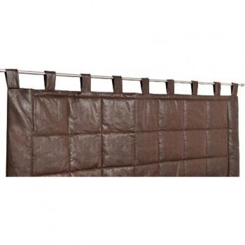 Tête de Lit Linder en Polyester/Coton Chocolat