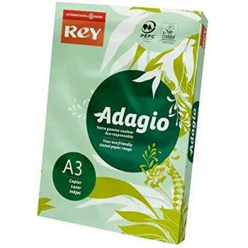 Papier Vert Vif Rey Adagio A3 80g, PEFC – 500 feuilles
