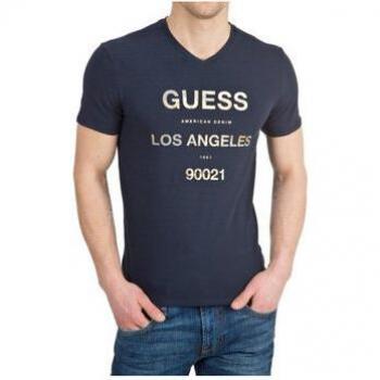 T-Shirt Guess Bleu Marine M91I42 L.A. Logo Col V Taille XL