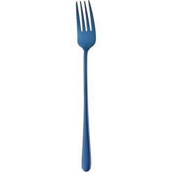 Tenedor de mango largo azul