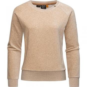 Ragwear Johanka Velvet Sweatshirt in Sandfarbe