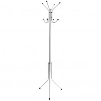Perchero de Pie de Metal Blanco 8 Ganchos