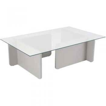 Bureau Flavio table en verre gris avec aggloméré