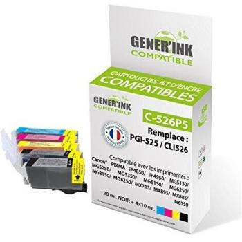 Cartouches d'encre compatibles pour CANON PGI525/CLI526