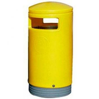 Outdoor Hooded Top Bin 75 Litre Yellow 321774 SBY10583