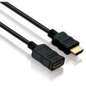 Tecline 39902002 HDMI Kabel (2 m, männlich, weiblich, schwarz)