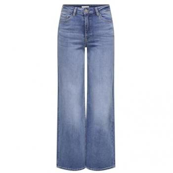 JDY Damen High-Waist Jeans in Medium Blau