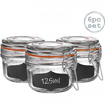 125ml Glass Jars with Labels