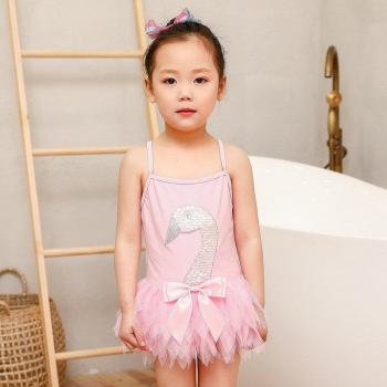Set bain d'été bébé filles, maillot à rayures, chapeau protection UV