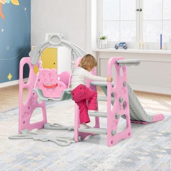 Goplus 4-in-1 Toddler Climber and Swing Playset