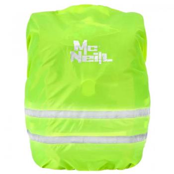 McNeill Regenhaube Neon Gelb mit reflektierenden Streifen für Schulranzen