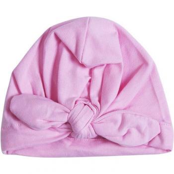 Rosa und graue Baby-Kappe