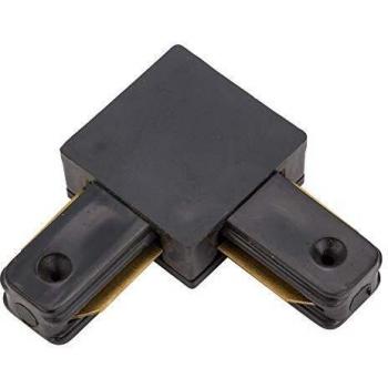 Conector de 90 grados para Carril Monofásico Negro