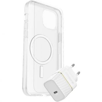 Kit Protezione e Carica OtterBox iPhone 15 Plus Trasparente Bianco