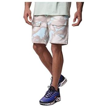 Short vert d'eau camouflage abstrait