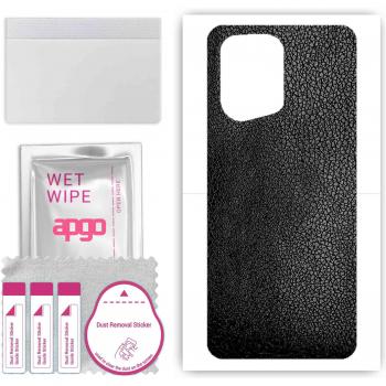 Premium Black Leather Back Film for Oppo Find X5 Pro