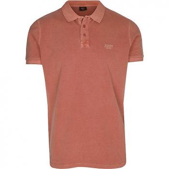 JOOP Poloshirt AMBROSIO Rot mit Logo-Stitching, Größe XL