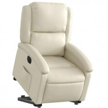 Fauteuil Inclinable Crème Électrique Similicuir